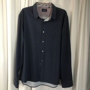 7 Diamonds Men's Navy Button-Up Shirt